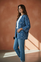 Royal Azraq – Cotton Kantha Reversible Jacket