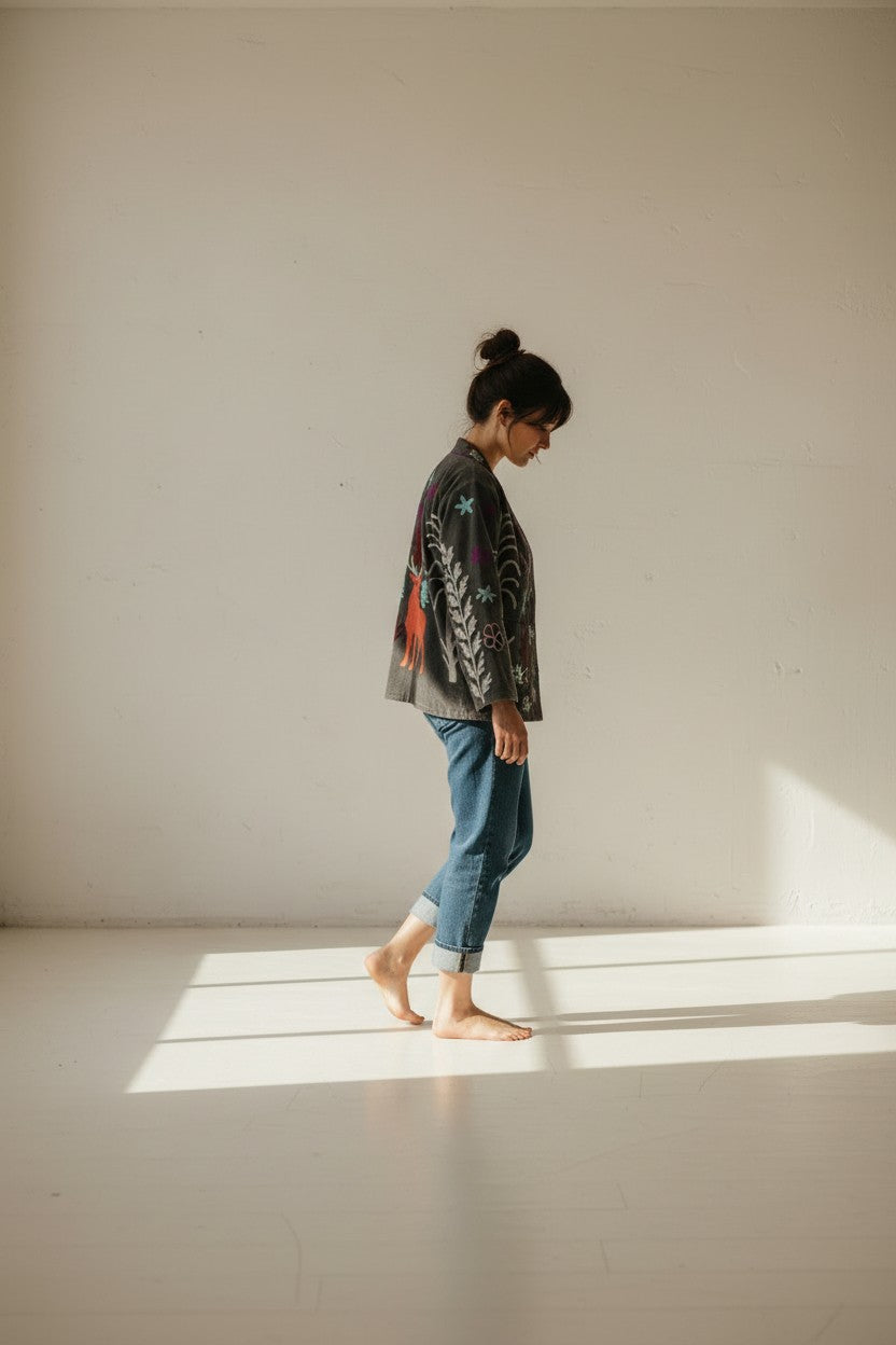 Mara Noir - Velvet Suzani Jacket