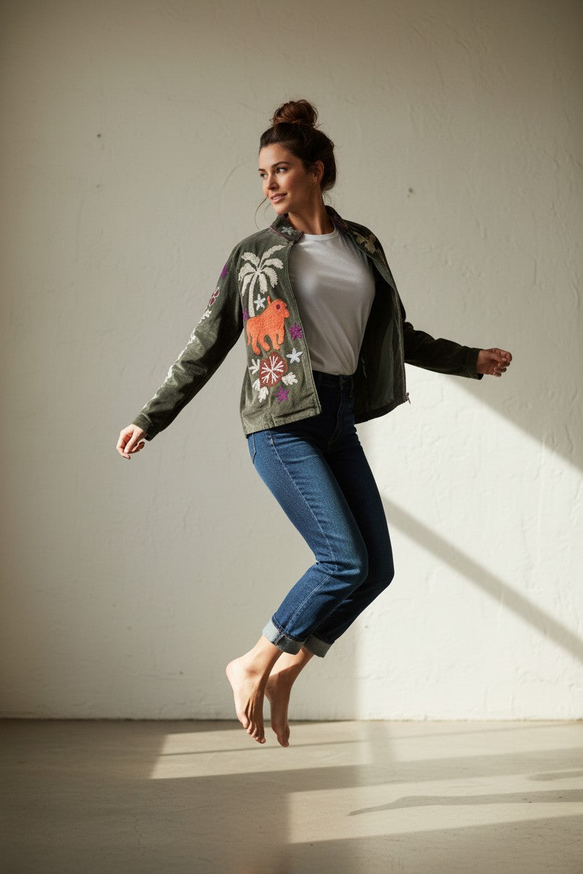 Mara Noir - Velvet Suzani Jacket
