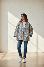 Blue Haveli – Cotton Kantha Reversible Jacket