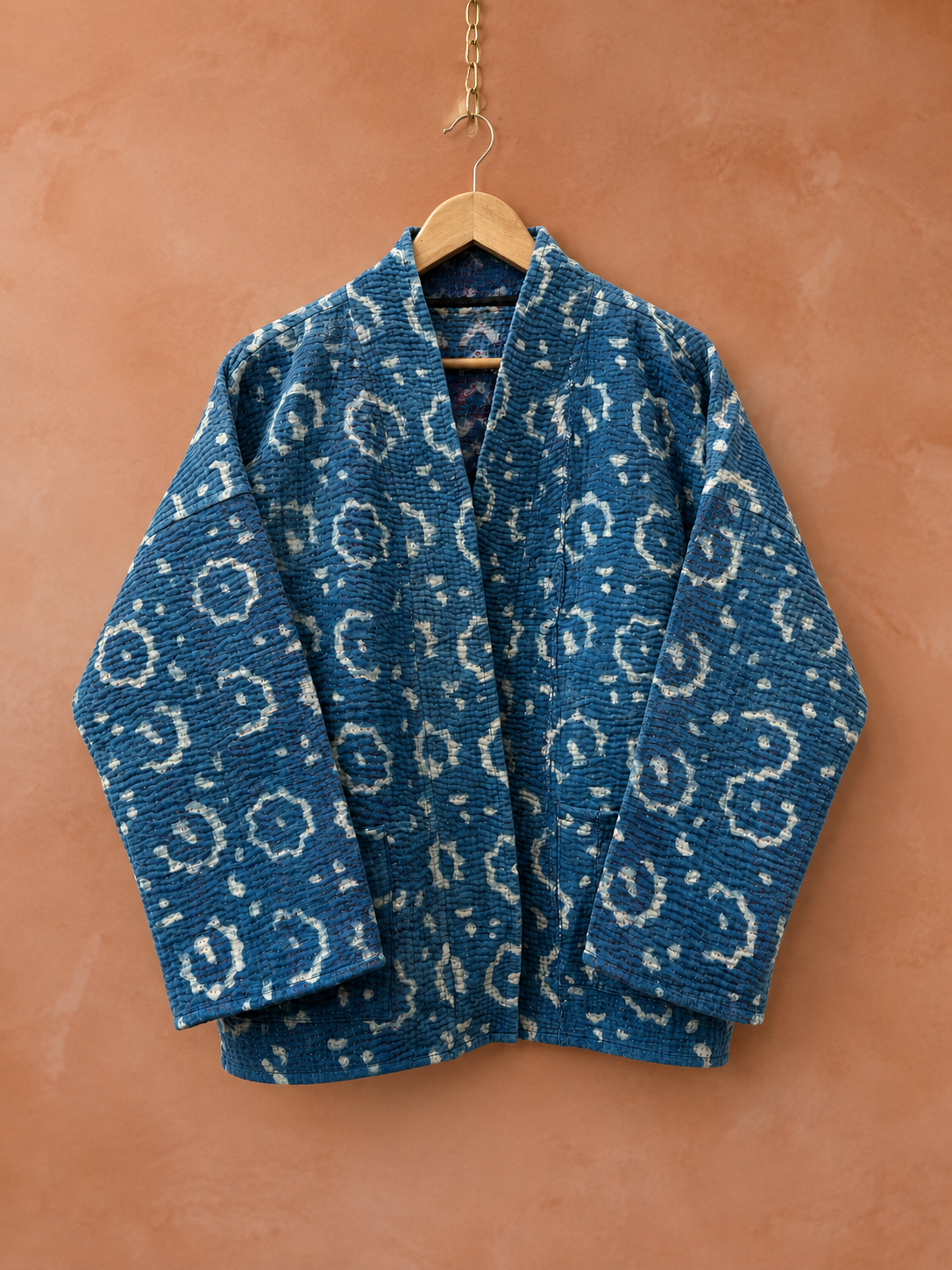 Royal Azraq – Cotton Kantha Reversible Jacket