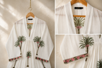 The Amalfi Palm - Handprinted Cotton Long Kaftan