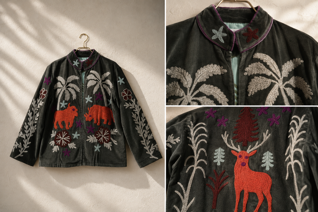 Mara Noir - Velvet Suzani Jacket