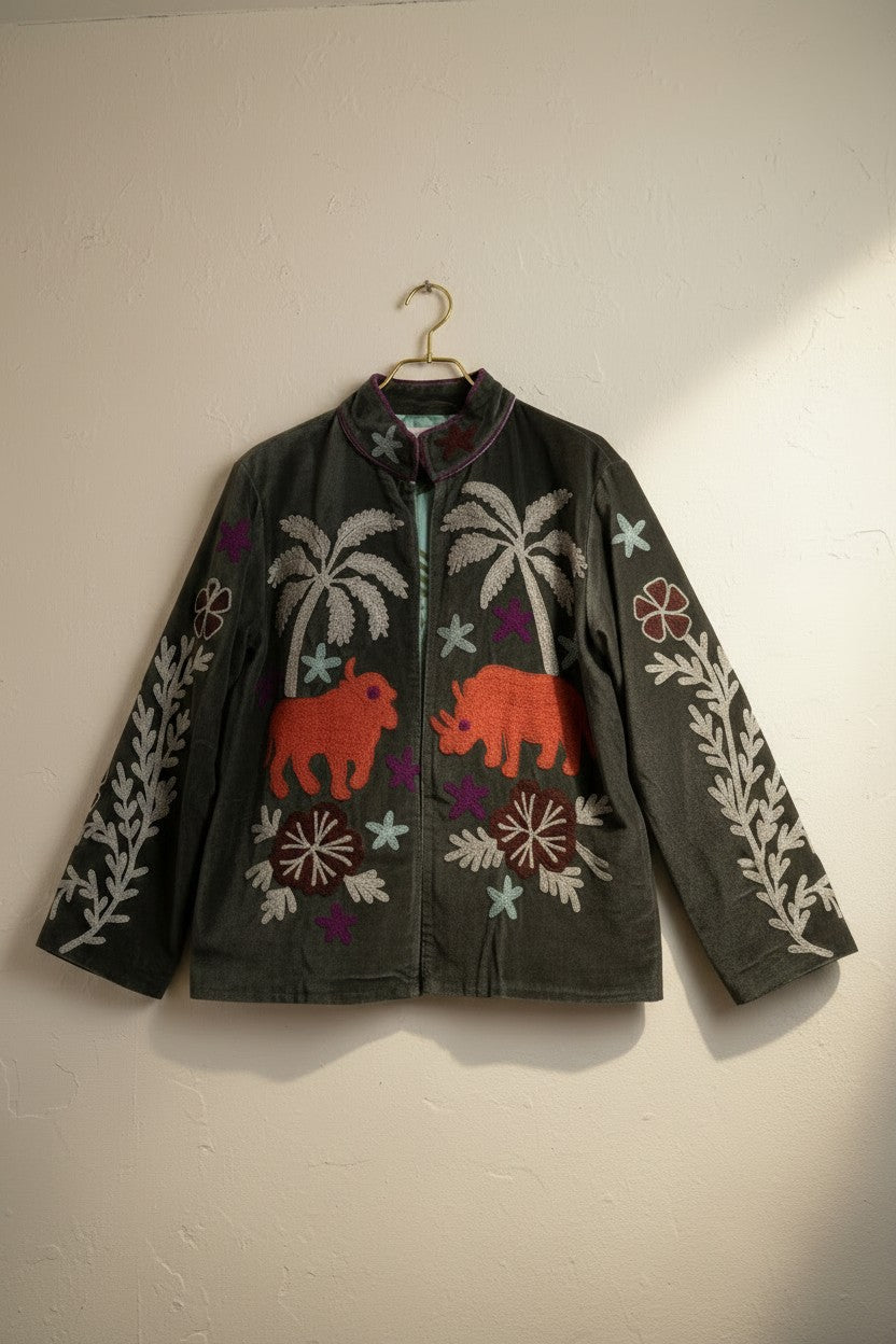 Mara Noir - Velvet Suzani Jacket