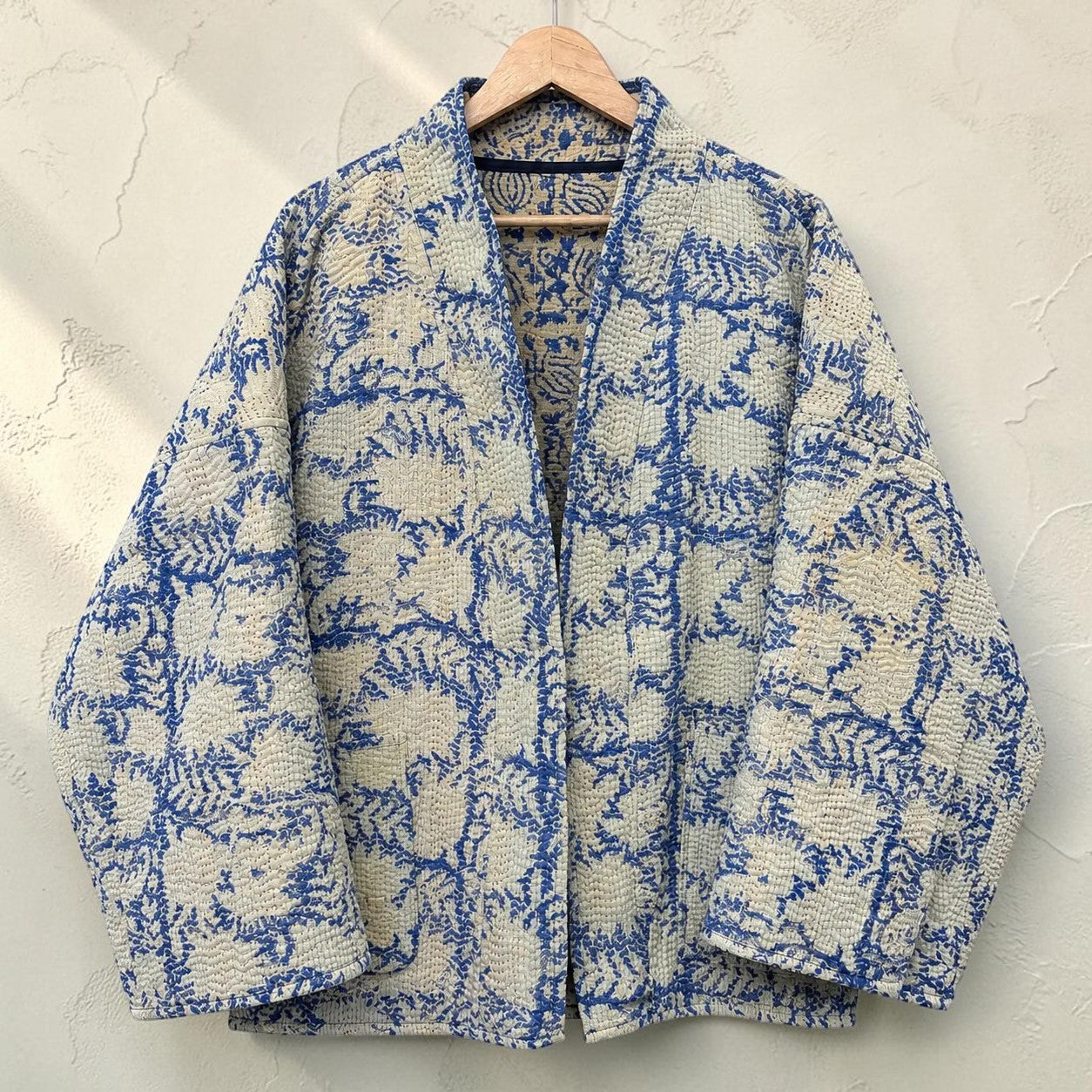 Blue Haveli – Cotton Kantha Reversible Jacket
